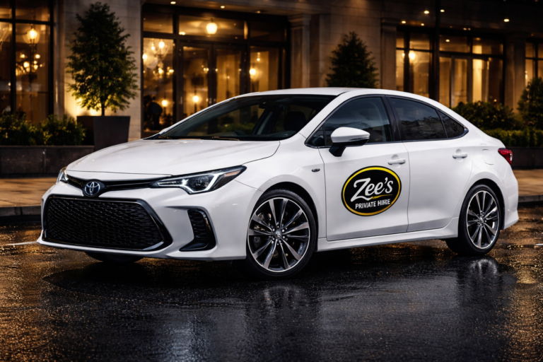 Toyota Corolla Hybrid private hire vehicle in Huntingdon